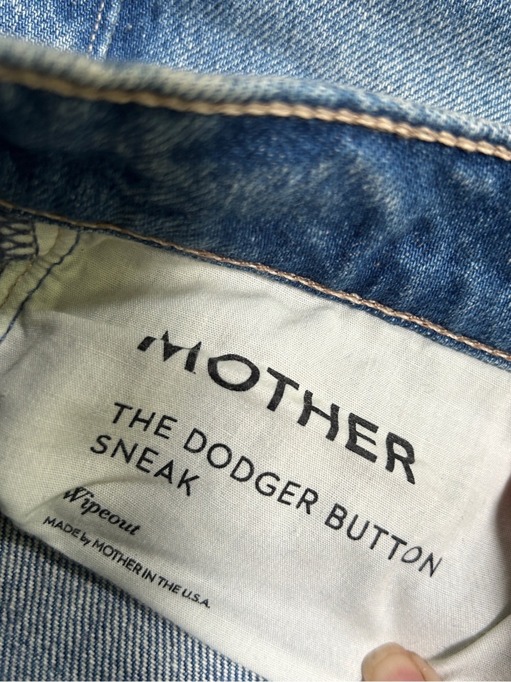 MOTHER Superior The Dodger Sneak Jeans Wipeout Medium Wash Size 25 - Picture 10 of 12